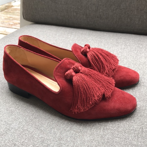 SCHUTZ Shoes - SCHUTZ Tasseled Suede Leather Flats/Loafers - Made in Brazil